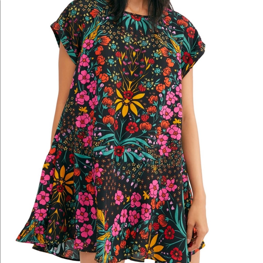 Free People Strawberry Fields mini swing dress